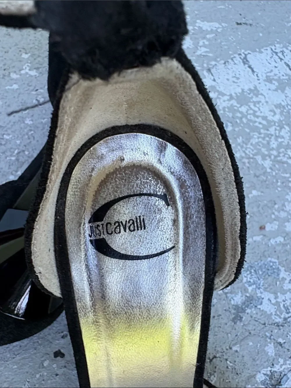 Just Cavalli open toe heels